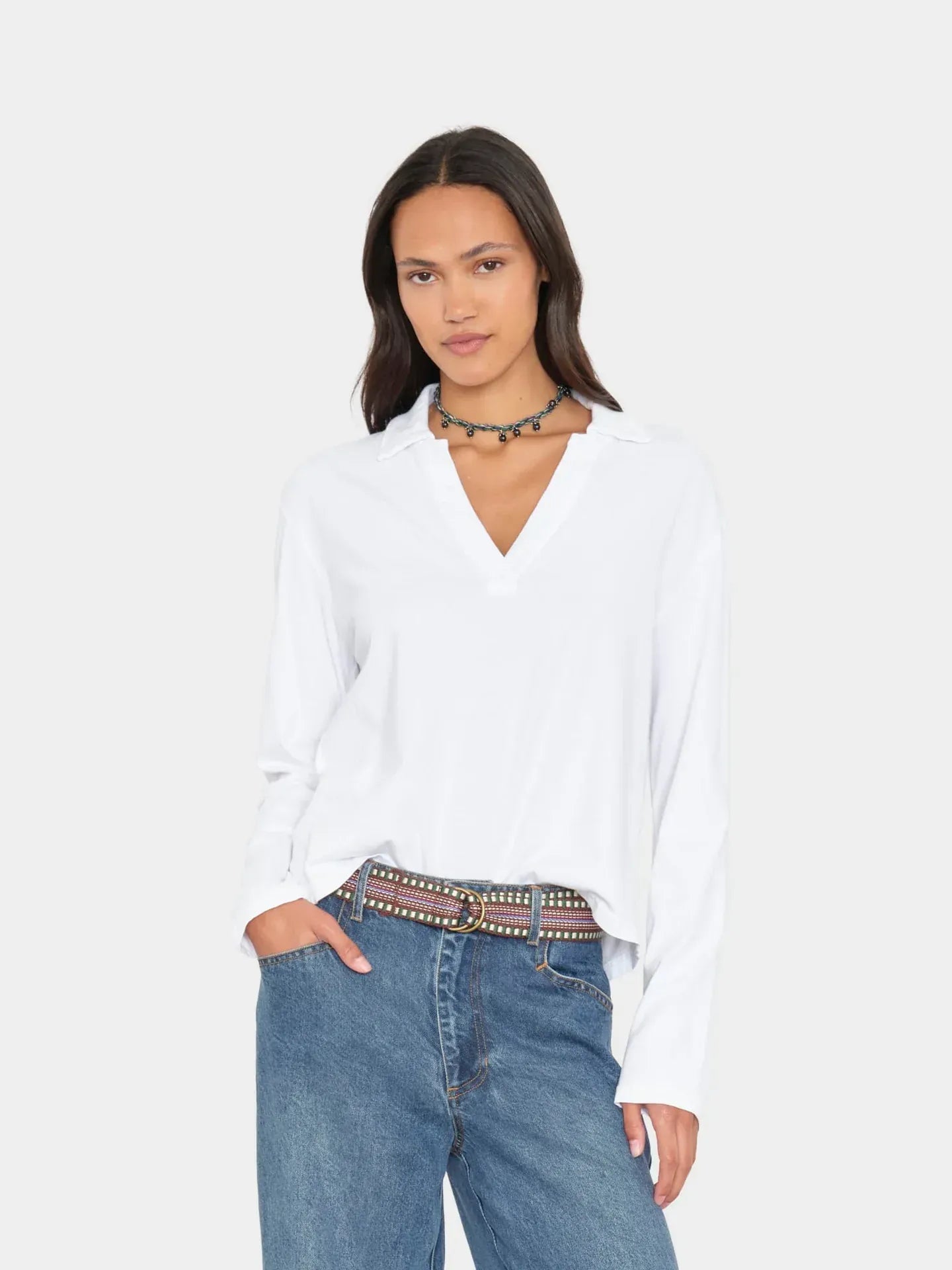 Longsleeve Spalding Tee in White