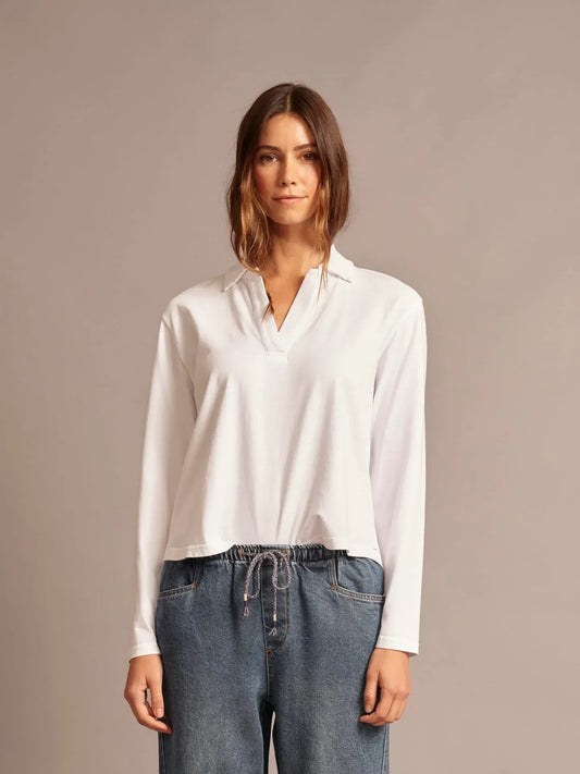 Longsleeve Spalding Tee in White