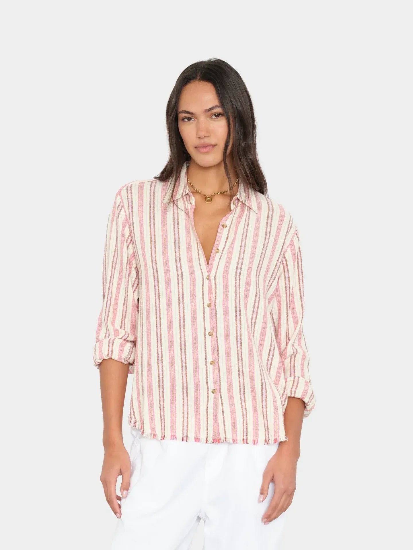 Shirt Bowie in Dusty Pink Stripe