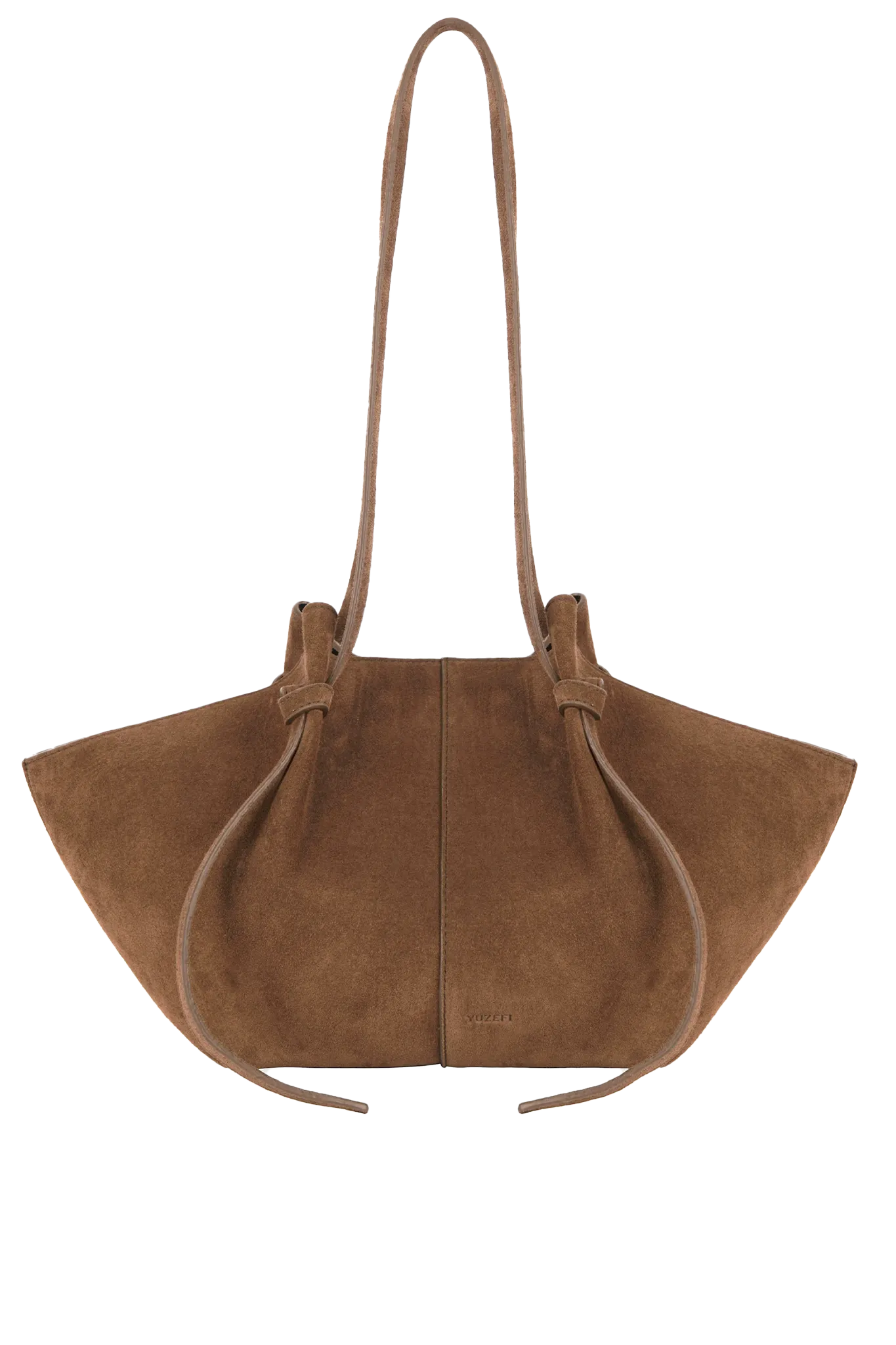 Tasche Large Mochi Suede in Cognac