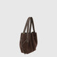 Tasche Mini Scallop Tote in Nutmeg Suede