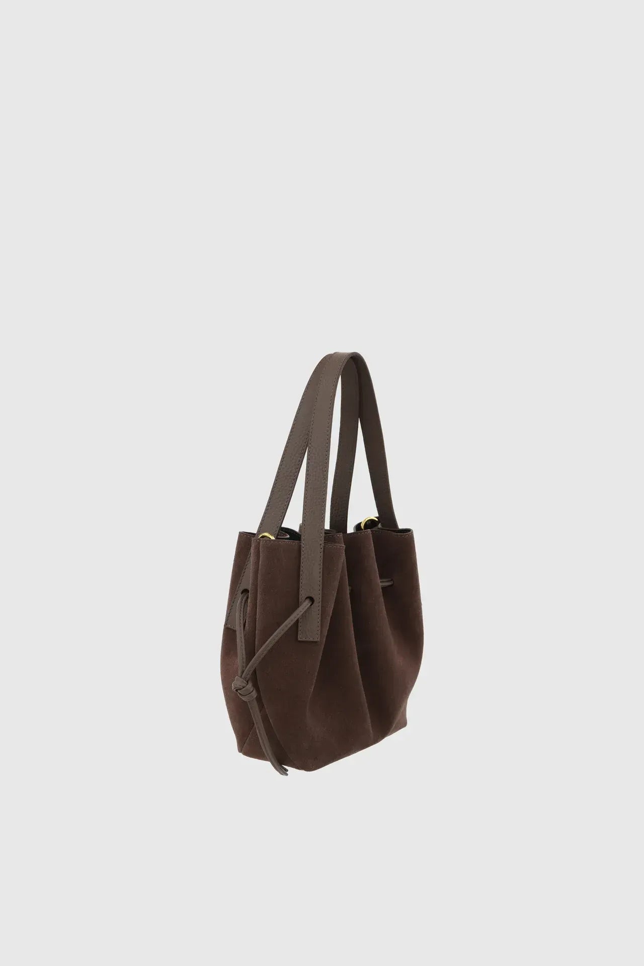 Tasche Mini Scallop Tote in Nutmeg Suede