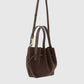 Tasche Mini Scallop Tote in Nutmeg Suede