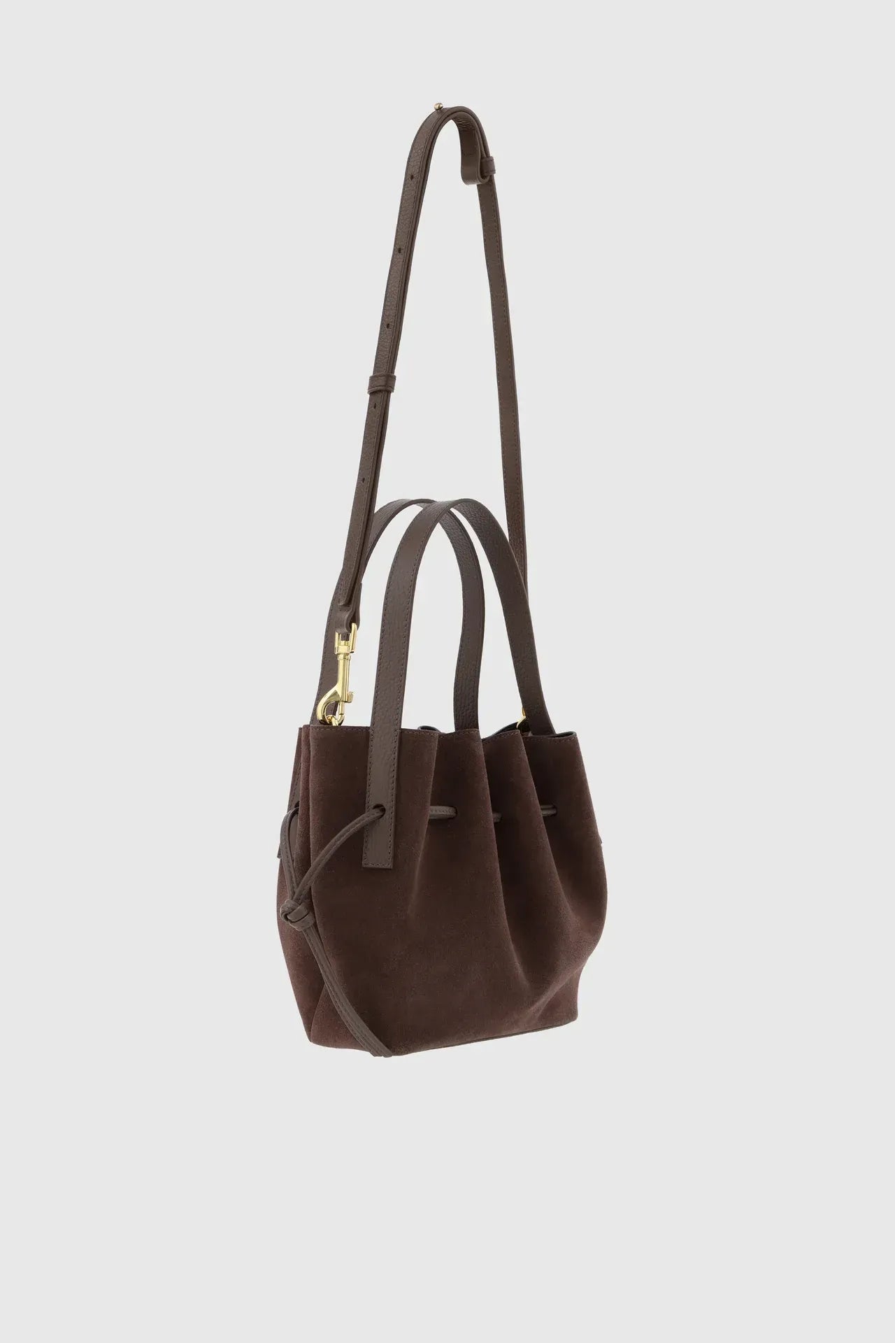 Tasche Mini Scallop Tote in Nutmeg Suede