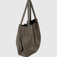 Tasche Scallop Tote in Taupe Pebble Grain Leather