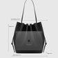 Tasche Scallop Tote in Taupe Pebble Grain Leather