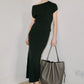 Tasche Scallop Tote in Taupe Pebble Grain Leather