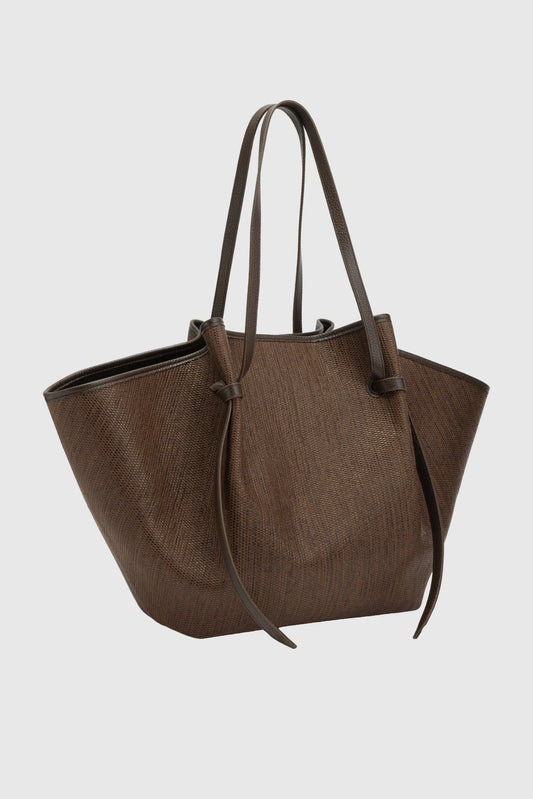 Tasche XL Mochi Woven Raffia in Fudge