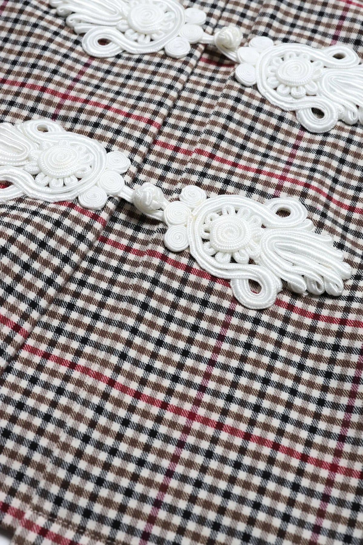 Bluse Caroline in Schwarz/Weiß/Rot