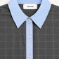 Bluse Eleonora in Grau/Blau