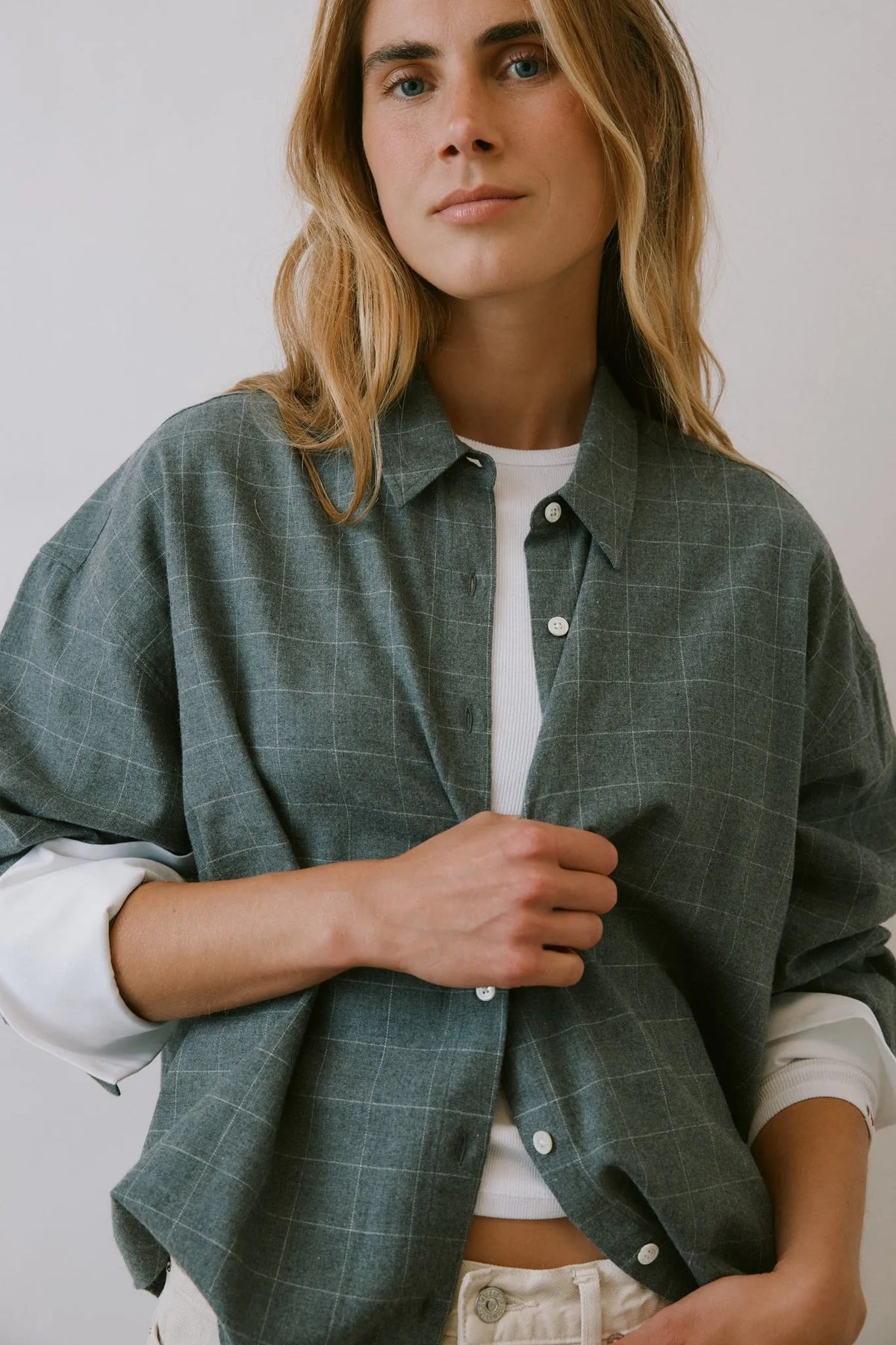 Bluse Klara in Grau