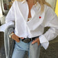Bluse Oxford in Weiß