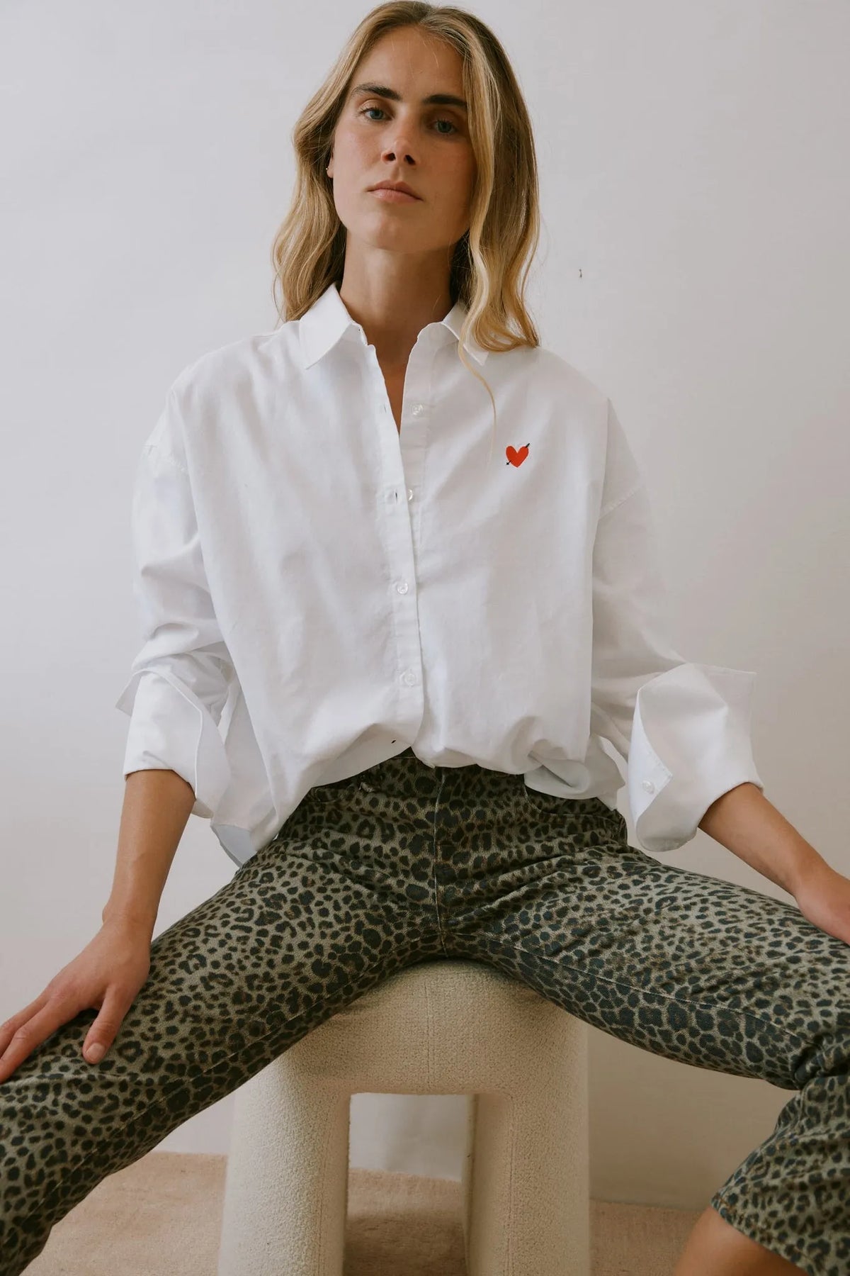 Bluse Oxford in Weiß