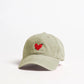 Cap Heart in Washed Oliv