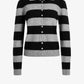 Cardigan Minnie in Grau/Schwarz