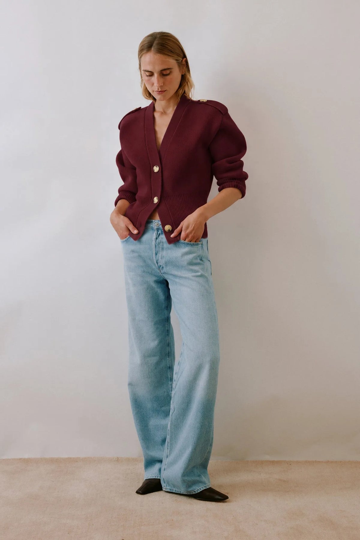 Cardigan Valerie in Burgundy