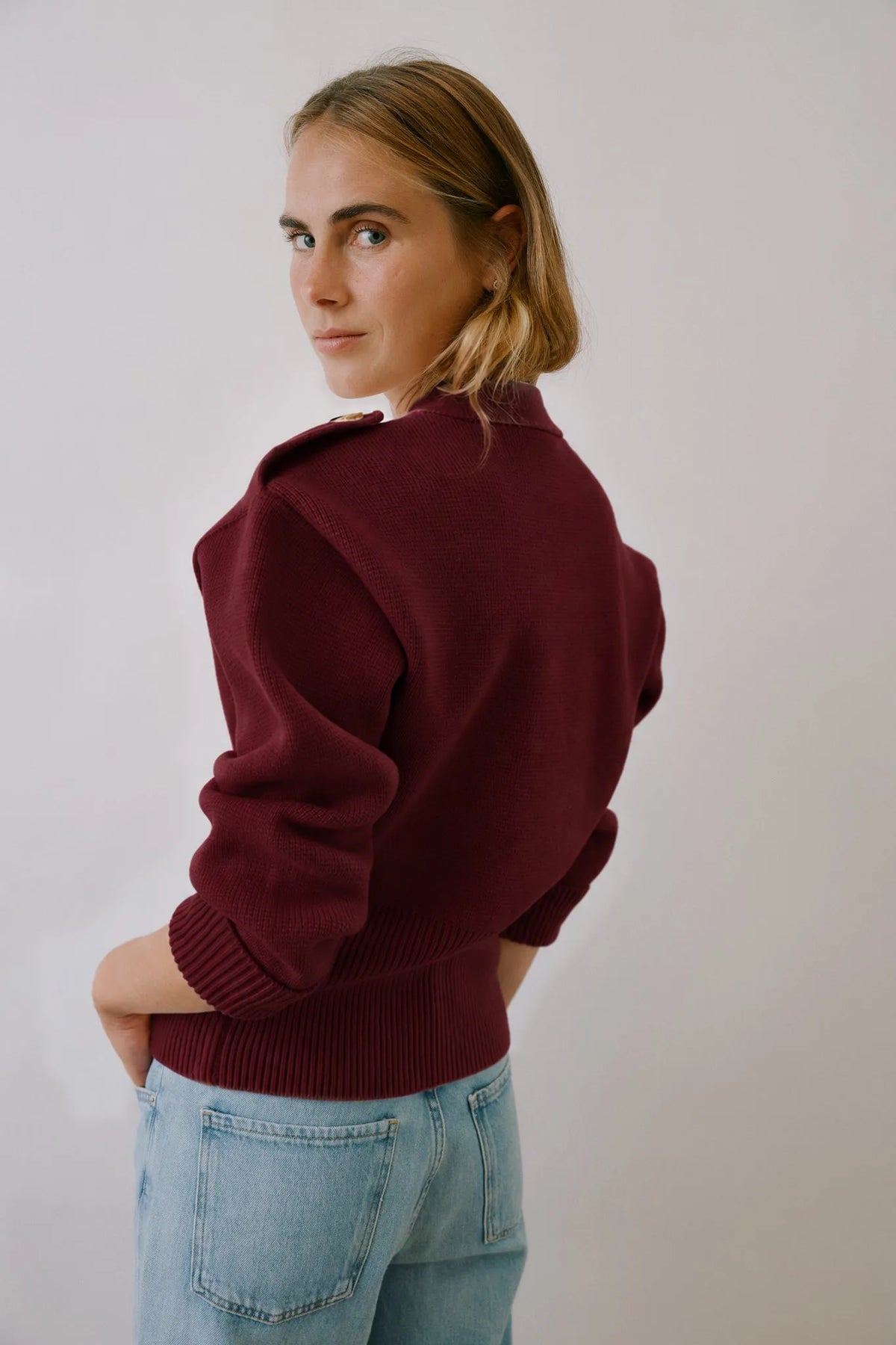 Cardigan Valerie in Burgundy