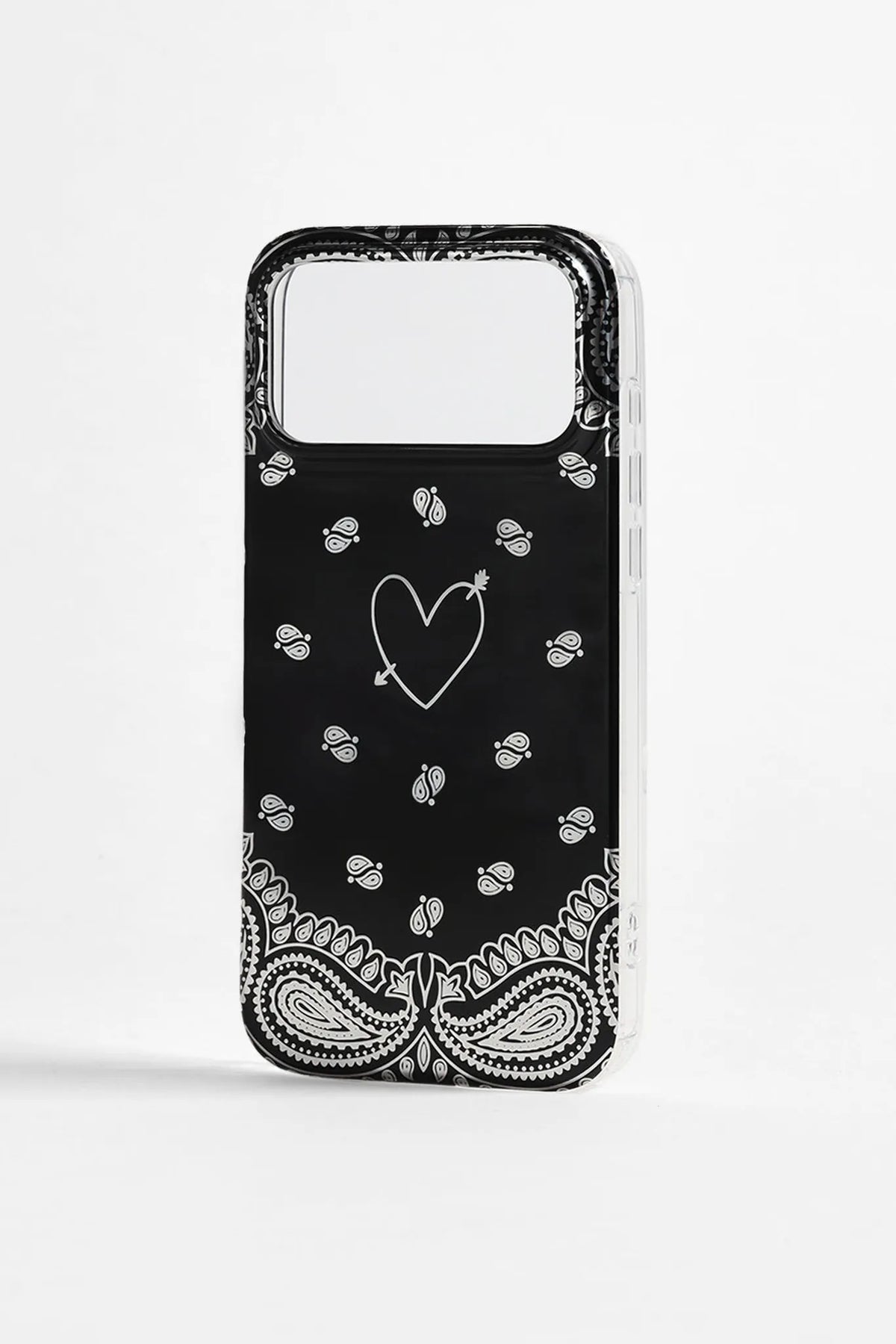 Handyhülle Paisley in Schwarz