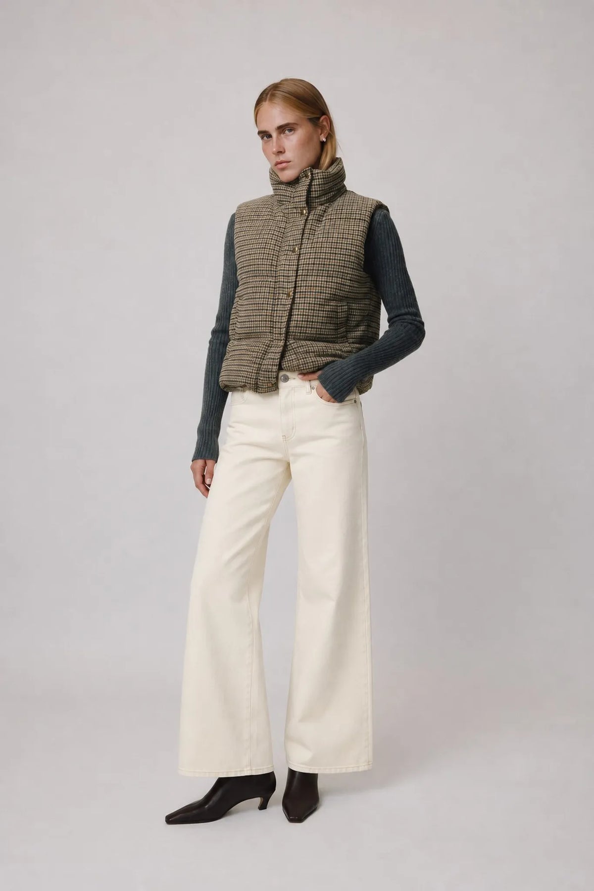 Jeans The Wide Leg in Ecru