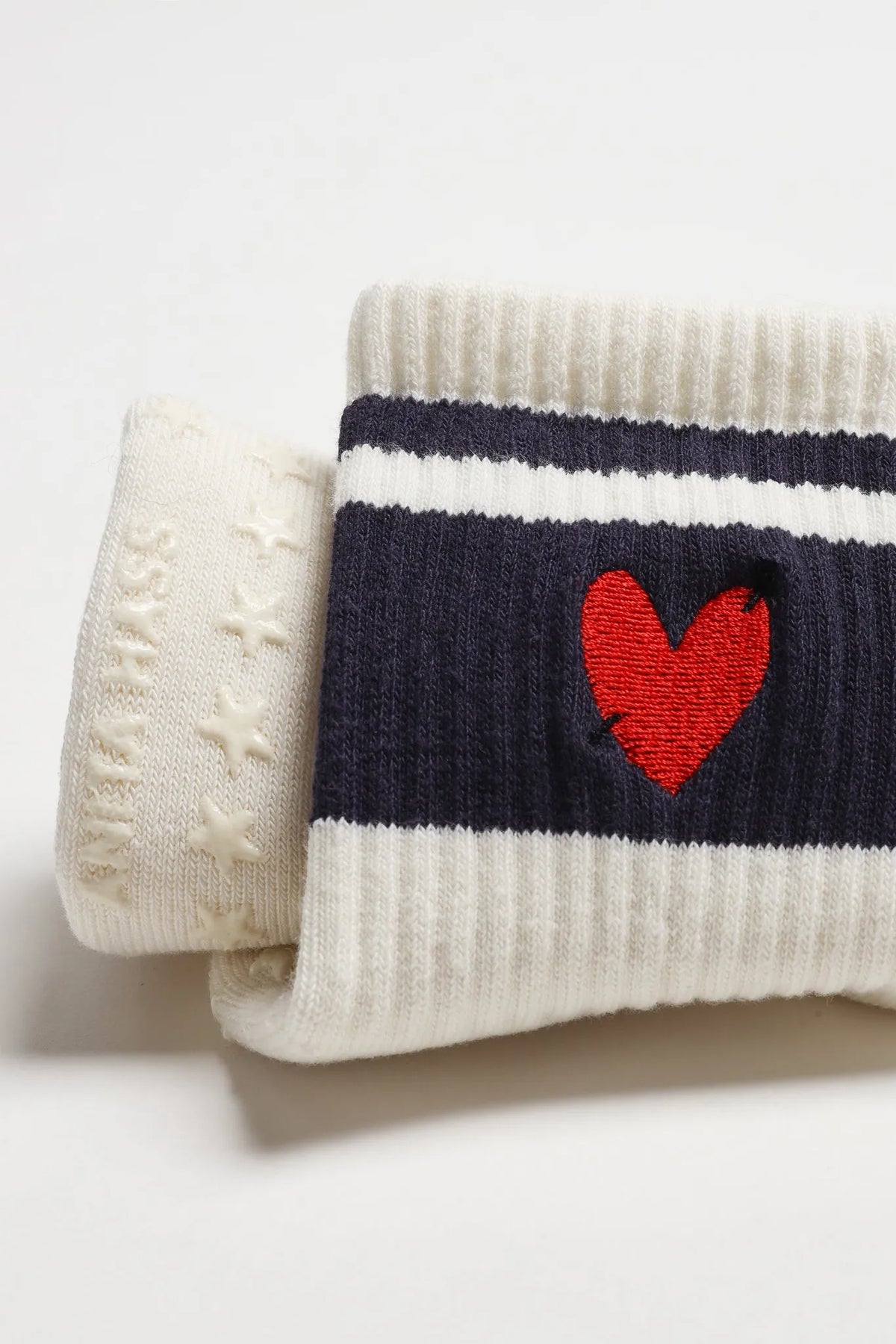 Pilates Socken Glow in Ivory/Navy