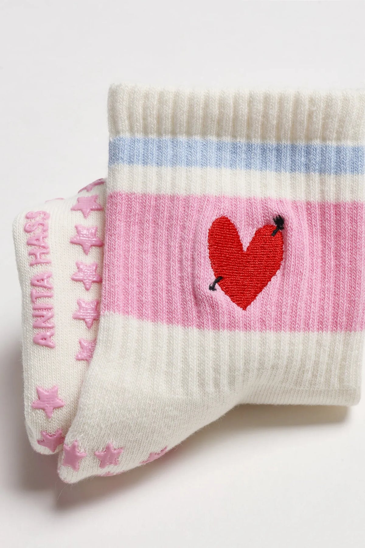 Pilates Socken Glow in Ivory/Pink