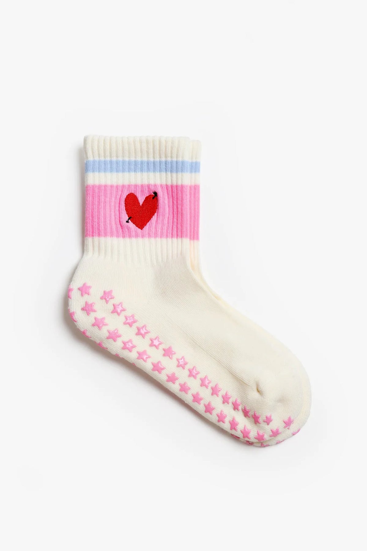 Pilates Socken Glow in Ivory/Pink