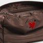 Pouch Heart in Braun Nylon
