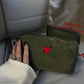 Pouch Heart in Oliv Nylon