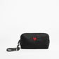 Pouch Heart in Schwarz Nylon