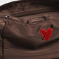 Pouch Heart Large in Braun Nylon
