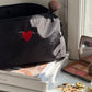 Pouch Heart Large in Schwarz Nylon