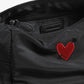 Pouch Heart Large in Schwarz Nylon