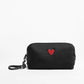 Pouch Heart Large in Schwarz Nylon