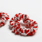 Scrunchie Heart 2er Set in Rot/Weiß