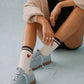 Sportsocken Heart in Off White/Braun