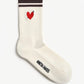 Sportsocken Heart in Off White/Braun