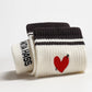 Sportsocken Heart in Off White/Braun