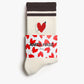 Sportsocken Heart in Off White/Braun