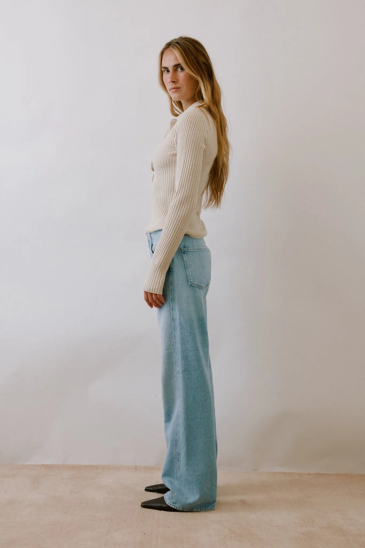 Strickpolo Abigail in Cream