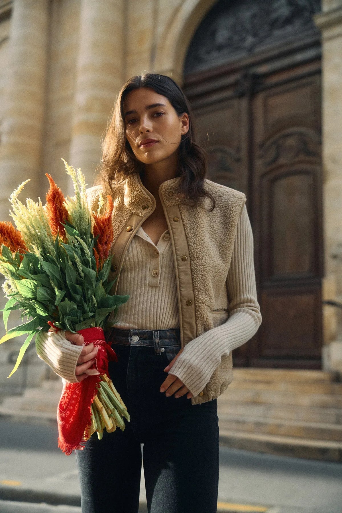Strickpolo Abigail in Cream