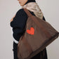 Tasche Heart in Braun Nylon