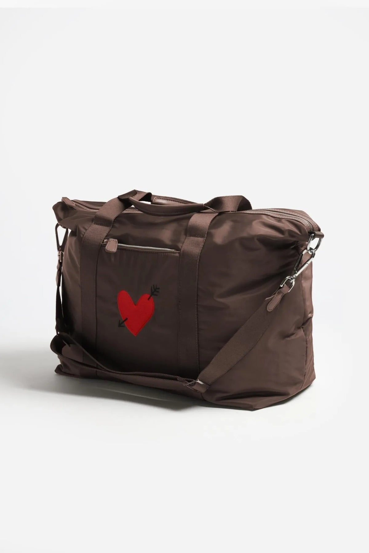 Tasche Heart in Braun Nylon