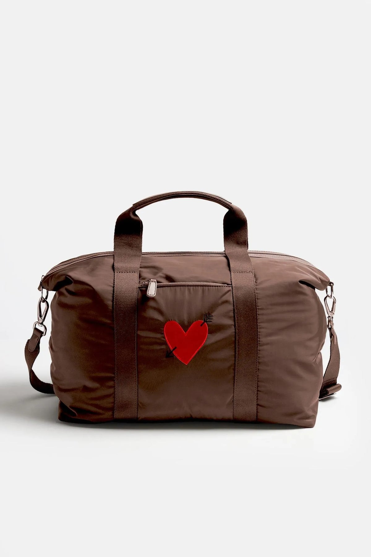 Tasche Heart in Braun Nylon