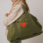 Tasche Heart in Oliv Nylon