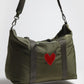 Tasche Heart in Oliv Nylon