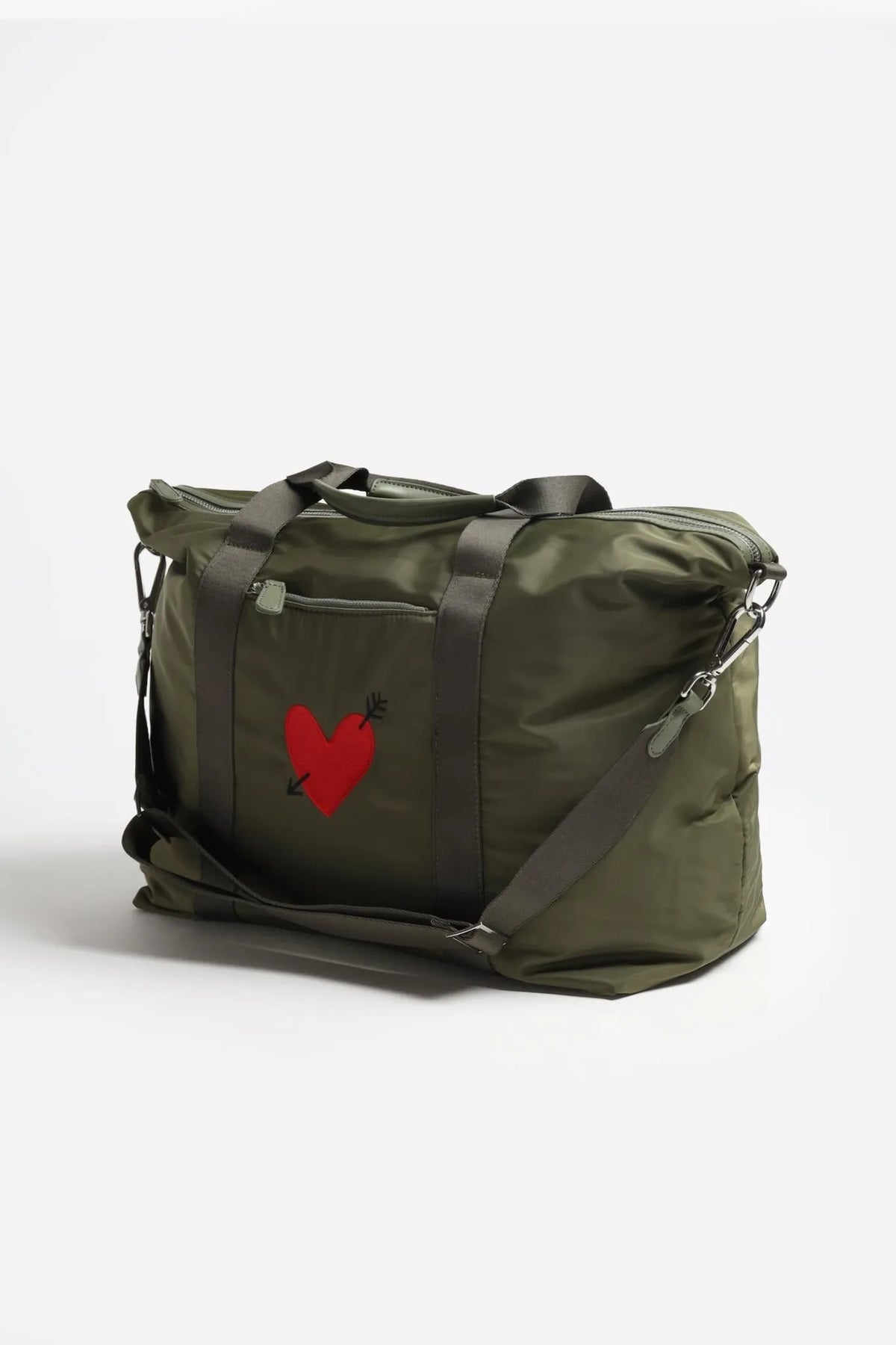 Tasche Heart in Oliv Nylon