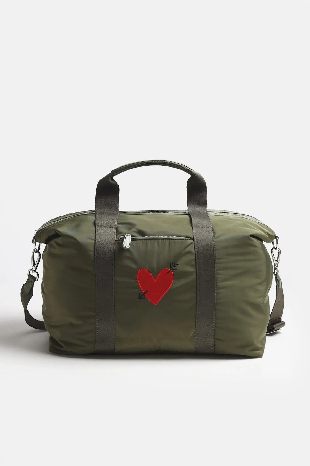 Tasche Heart in Oliv Nylon