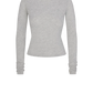 Longsleeve Fitted Crewneck in Heather Grey