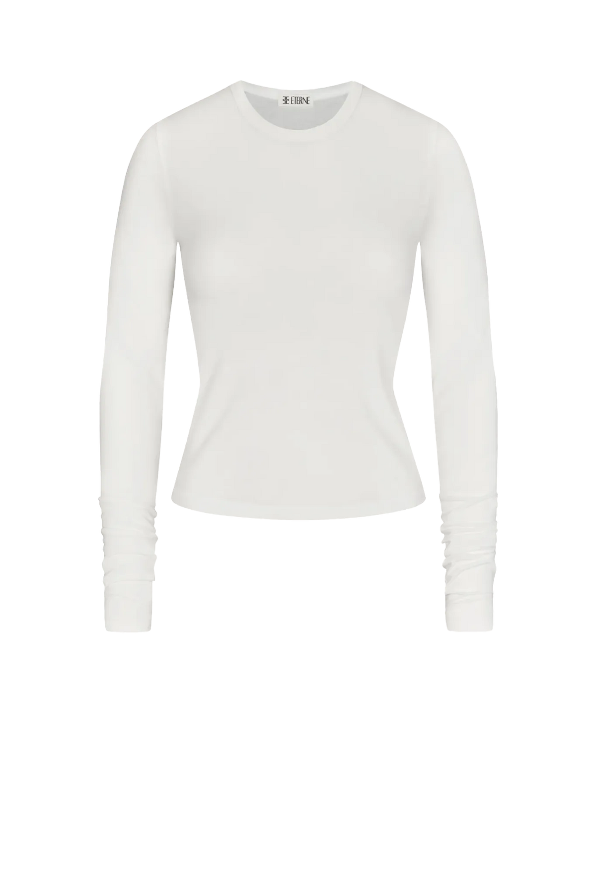 Longsleeve Fitted Crewneck in Ivory