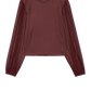 Top The Sheer Sleeve in Currant